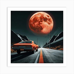 Car On The Road 1 Art Print