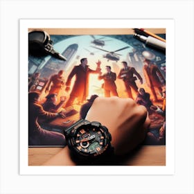 Man With A Watch Art Print