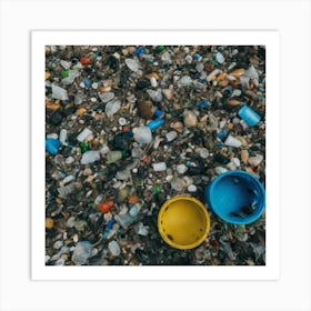 Plastic Waste On The Beach 4 Art Print