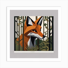 Fox In The Woods 16 Art Print