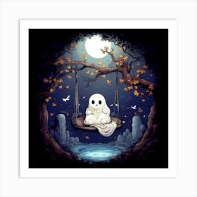 Ghost On Swing Art Print