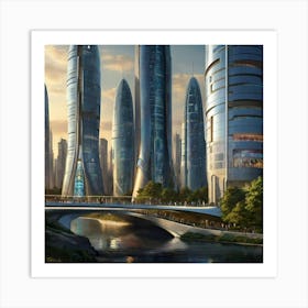 Futuristic Cityscape Art Print