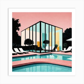 House By The Pool 2 Art Print