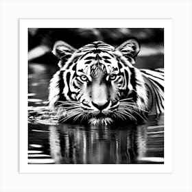 Tiger In Water 2 Art Print