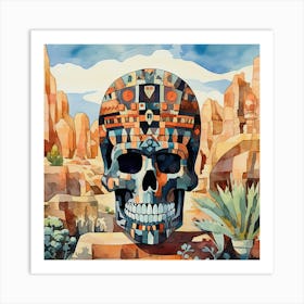 Skull Of The Aztecs Art Print