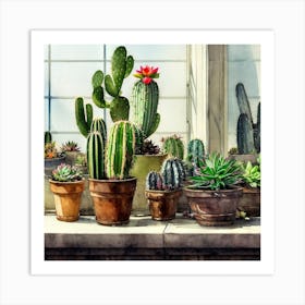 Cacti And Succulents 11 Art Print
