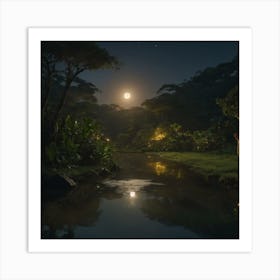 Full moon  Art Print