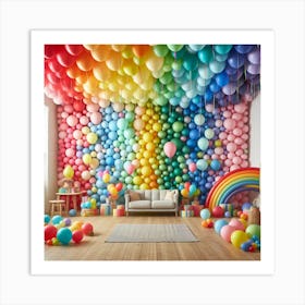 Rainbow Balloons 6 Art Print