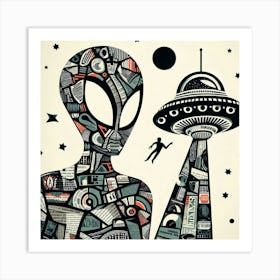 Aliens And Spaceships Art Print