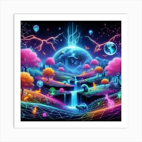 Psychedelic Landscape 6 Art Print