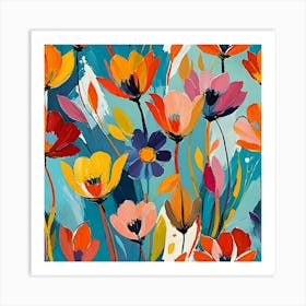 Colorful Flowers 21 Art Print