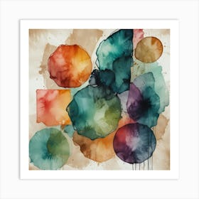 Abstract Watercolor Painting 37 Art Print