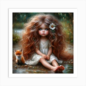 Cute Girl Art Print