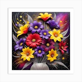 Flowers In A Vase 42 Art Print