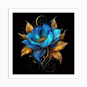 Blue Flower Art Print