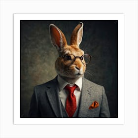 Chic Rabbit Art Print