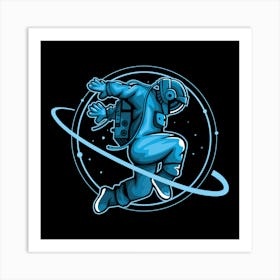 Astronaut In Space Night Sky Star Art Print