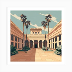 Egyptian Courtyard 1 Art Print