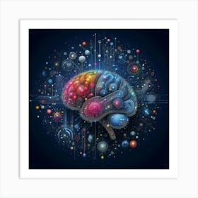 Brain And Technology Stock Videos & Royalty-Free Footage Art Print