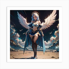 Angel Hd Wallpaper 1 Art Print