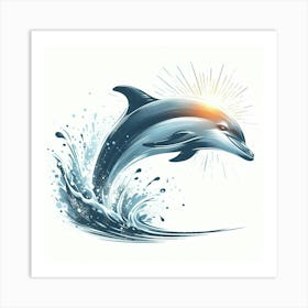 Illustration Dolphin Art Print