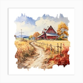 Farm Road Art Print