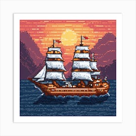 Pixel Art 6 Art Print