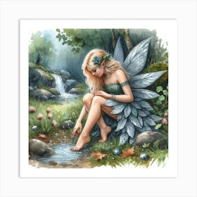Fairy in the woods Art Print