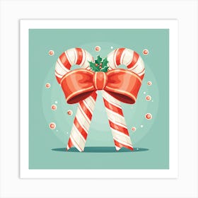 Christmas Candy Canes Art Print