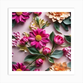 Paper Flowers 6 Art Print