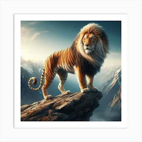 Majestic Lion Tiger Hybrid Art Print