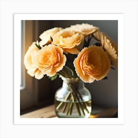 Carnations In A Vase Art Print