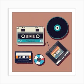 Cassette Tapes 1 Art Print