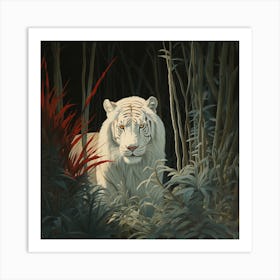 White Tiger Art Print