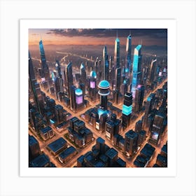 Futuristic Cityscape 15 Art Print