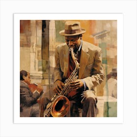 Saxophone Player Art Print