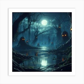 Haunted Forest 1 Art Print