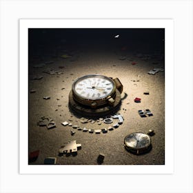 Clocks And Puzzles Art Print