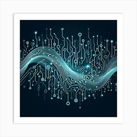 Abstract Circuit Board Art Print