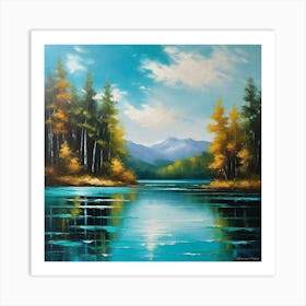 Lake In The Mountains 6 Art Print