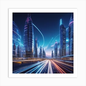 Futuristic Cityscape 5 Art Print