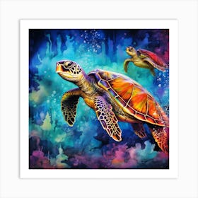 Sea Turtles 4 Art Print