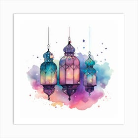 Islamic Lanterns Art Print