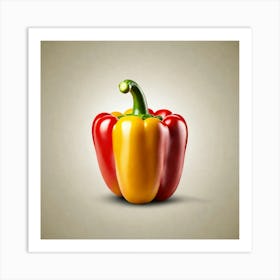 Red And Yellow Pepper 1 Art Print