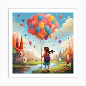 A Nice Kids Art Illustration In A Painting Style Art 3 Art Print