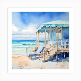 Aqua Serenity: Artistic Reverie Art Print