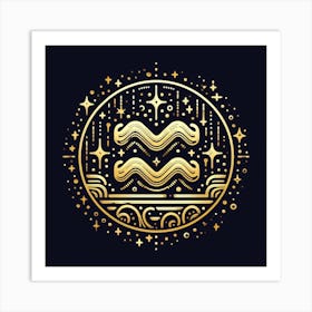 A Zodiac symbol, Aquarius Art Print