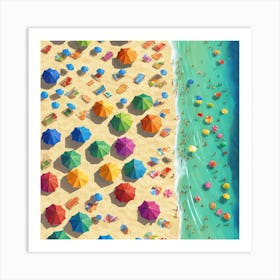 Beach Umbrellas Art Print