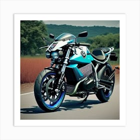 A Mixture Of Harley Davidson Cosmica Honda Cbr60 Art Print