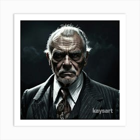 Old Man In Suit Art Print